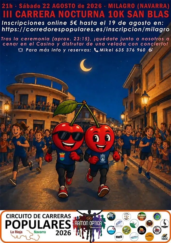 Cartel de 10k San Blas 2026