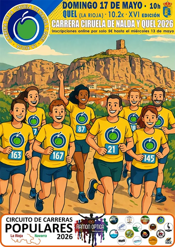 Cartel de la Carrera Ciruela de Nalda y Quel 2026