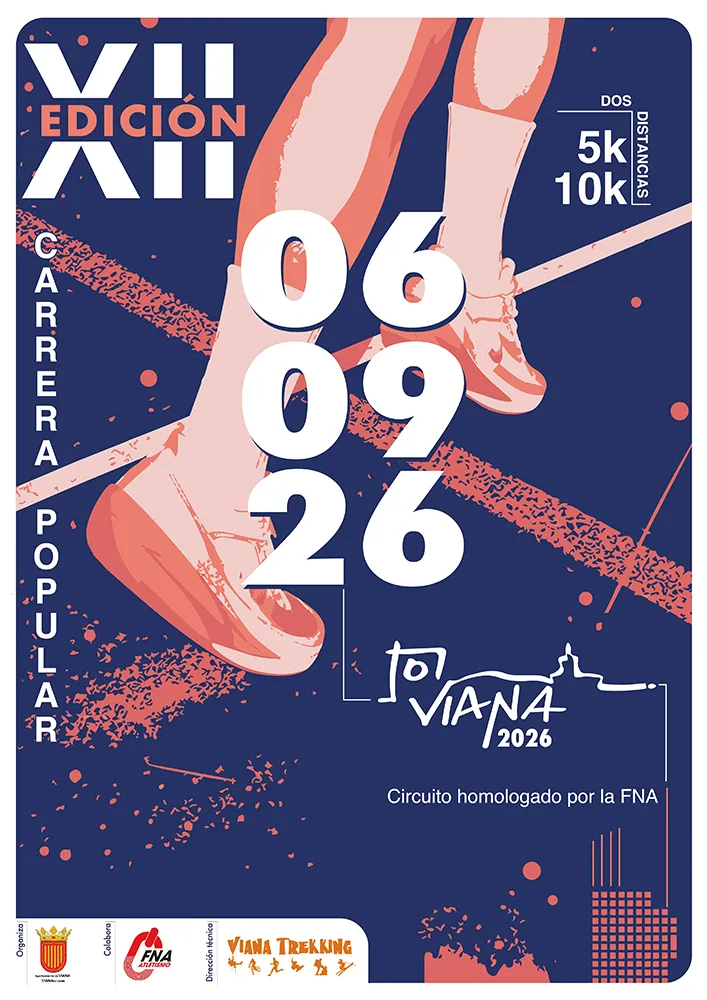 Cartel de la Carrera popular Ciudad de Viana 2026