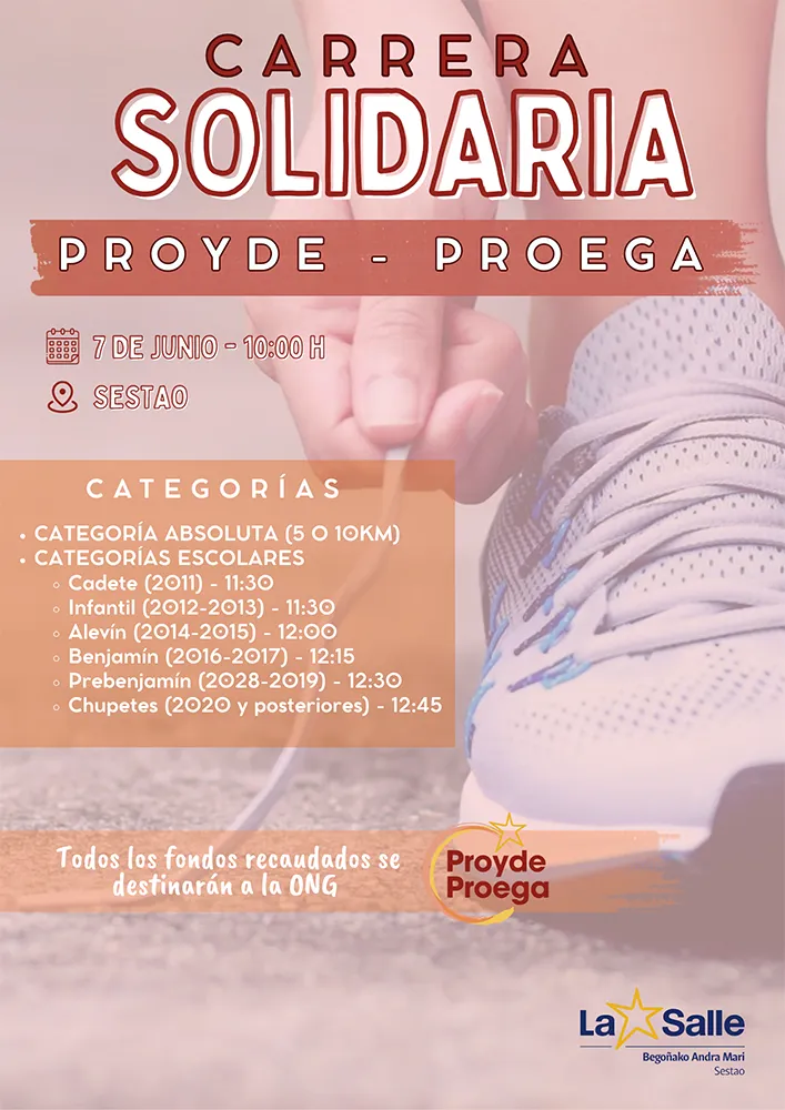 Carrera solidaria Proyde Proega 2026