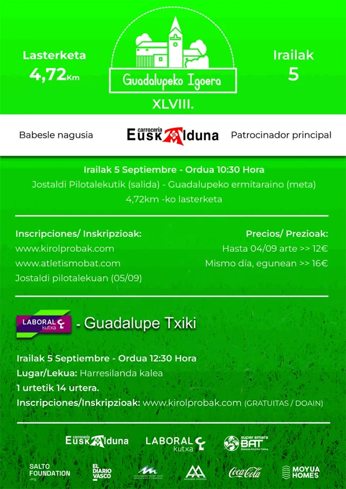 Cartel de Subida Guadalupe igoera 2026