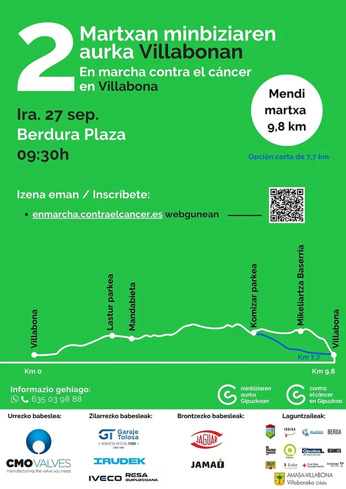 Marcha contra el cáncer en Villabona 2025