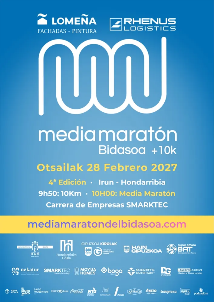 Cartel de Media maratón Bidasoa 2027