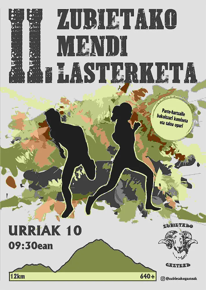 Cartel de Zubietako mendi lasterketa 2026