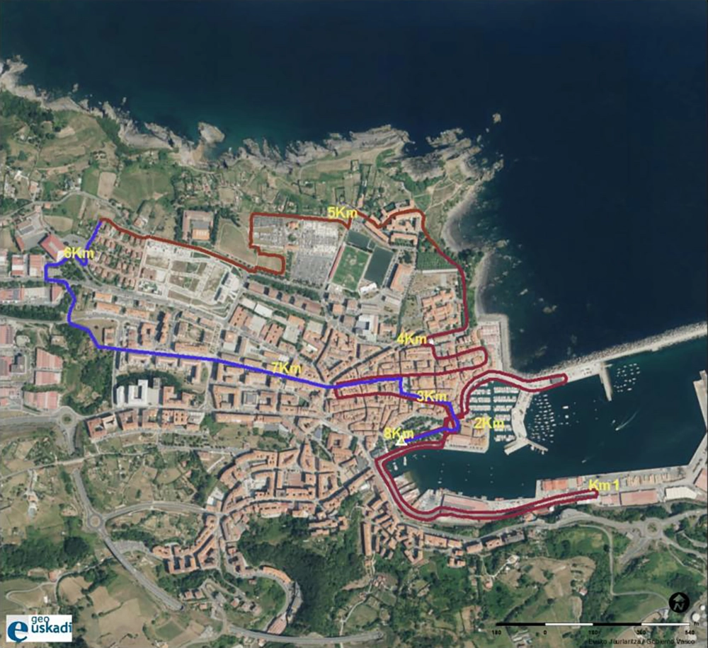 Bermeoko herri lasterketa, recorrido