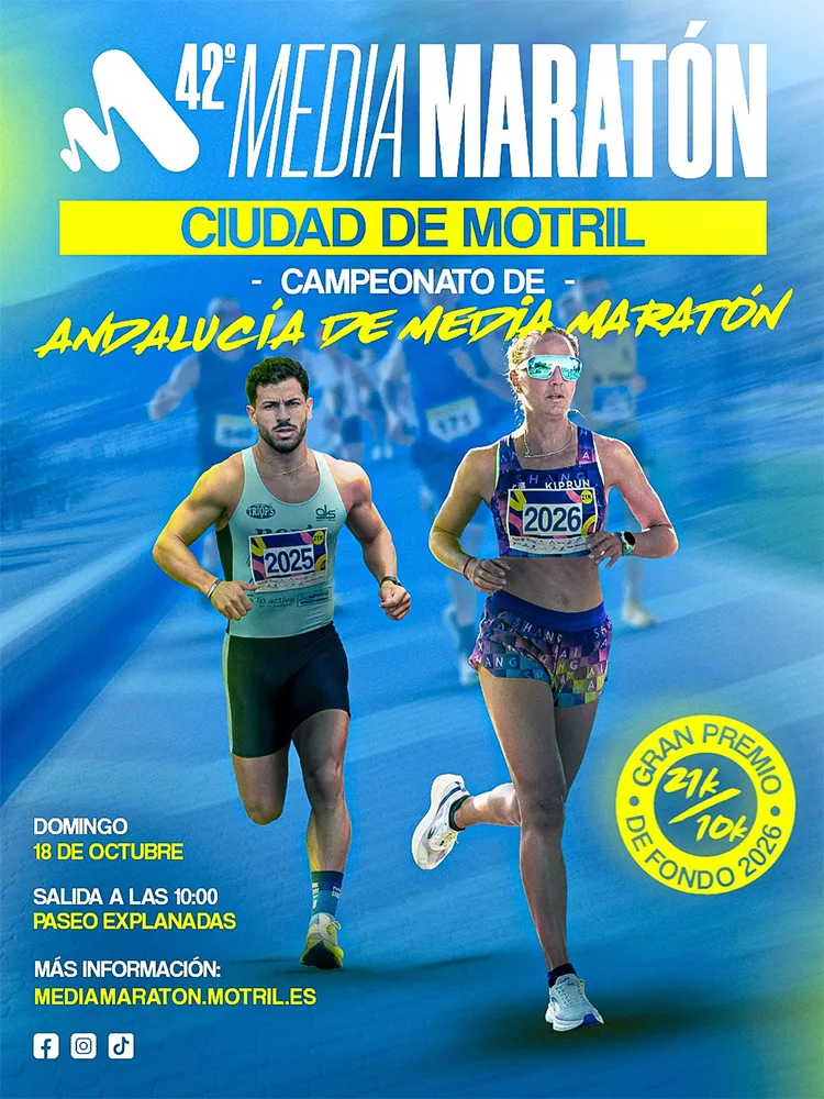 Cartel de Media maratón ciudad de Motril 2026