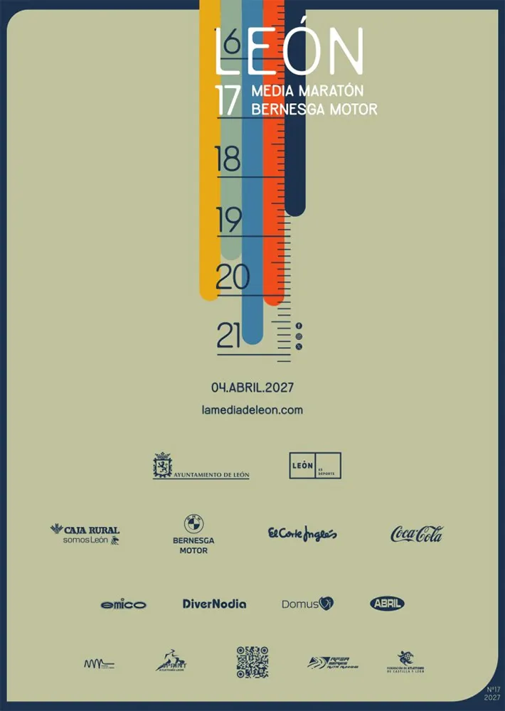 Cartel de la Media maratón León 2027