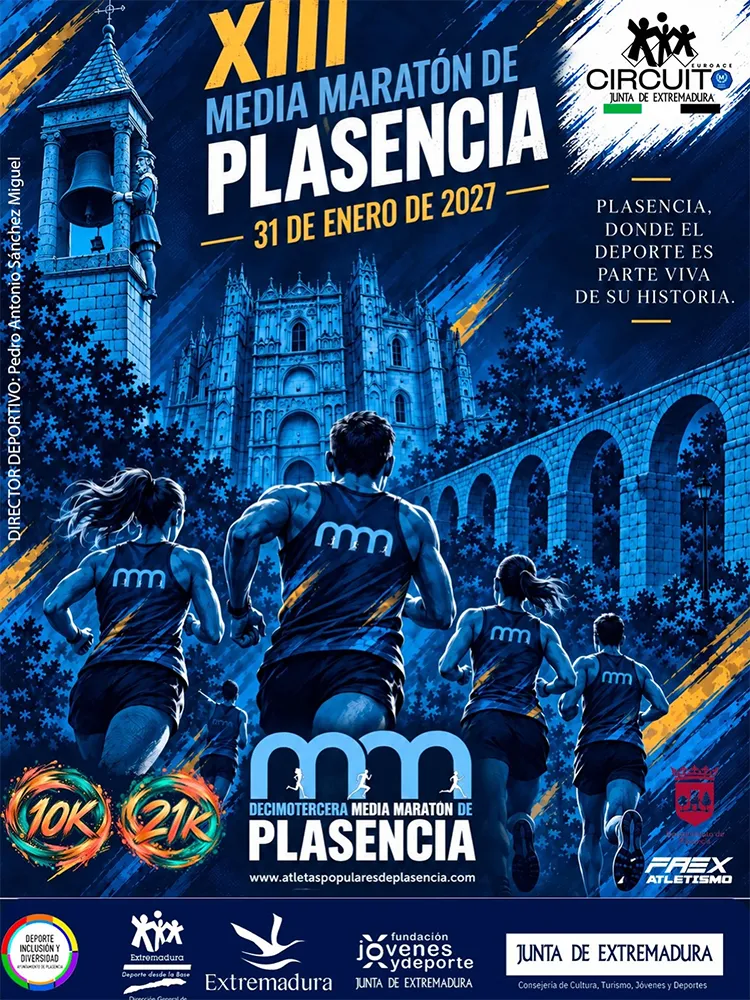 Cartel de Media maratón Plasencia 2027