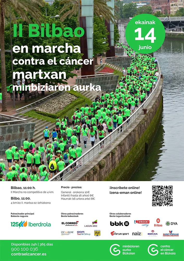 Cartel de la Bilbao en marcha contra el cáncer 2026
