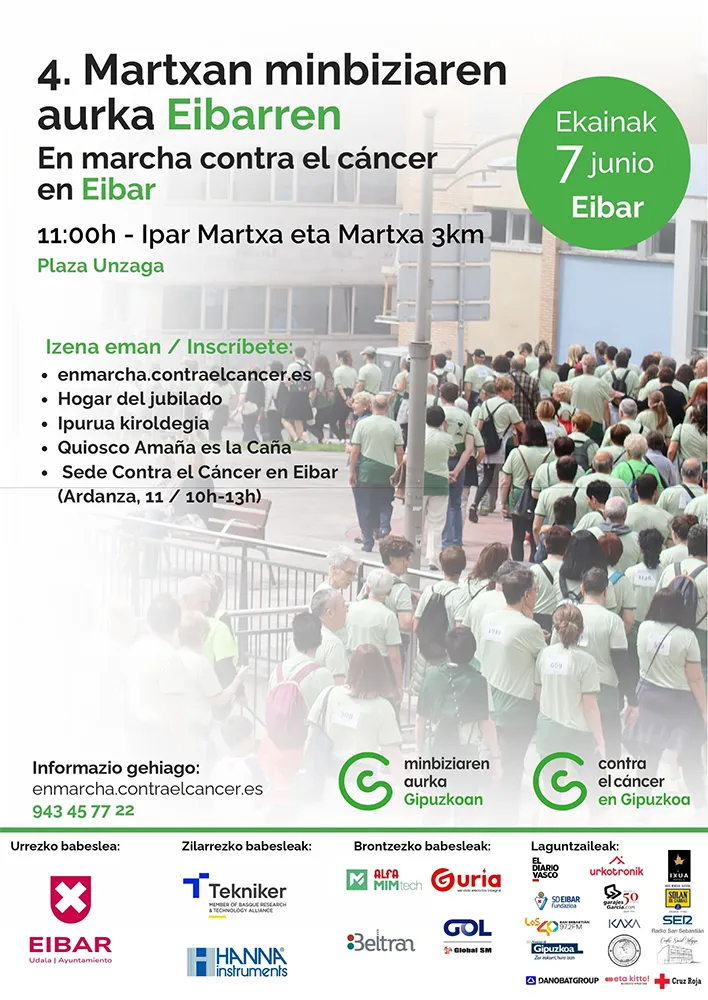Cartel de Eibar contra el cáncer 2026