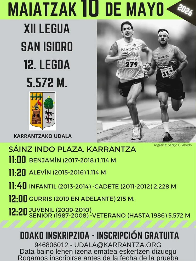 Cartel de la Legua San Isidro 2026