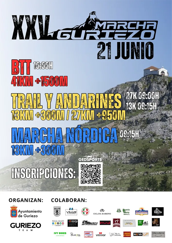 Cartel de la Marcha popular de Guriezo 2026