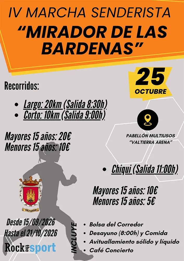 Cartel de la Marcha senderista Mirador de las Bardenas 2026