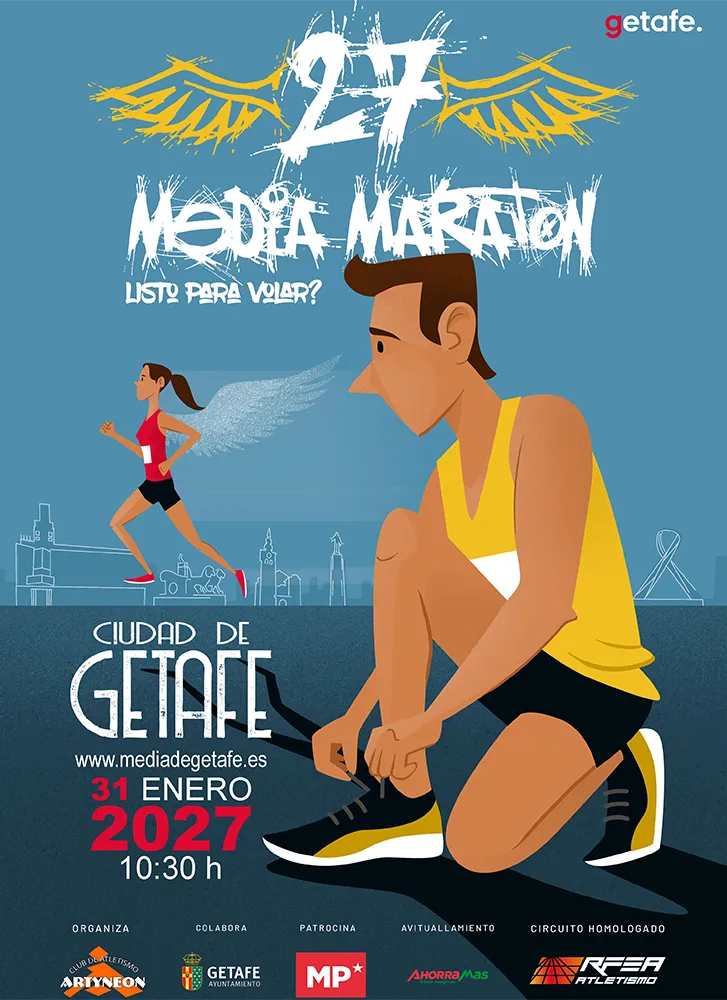 Cartel de la Media maratón de Getafe 2027