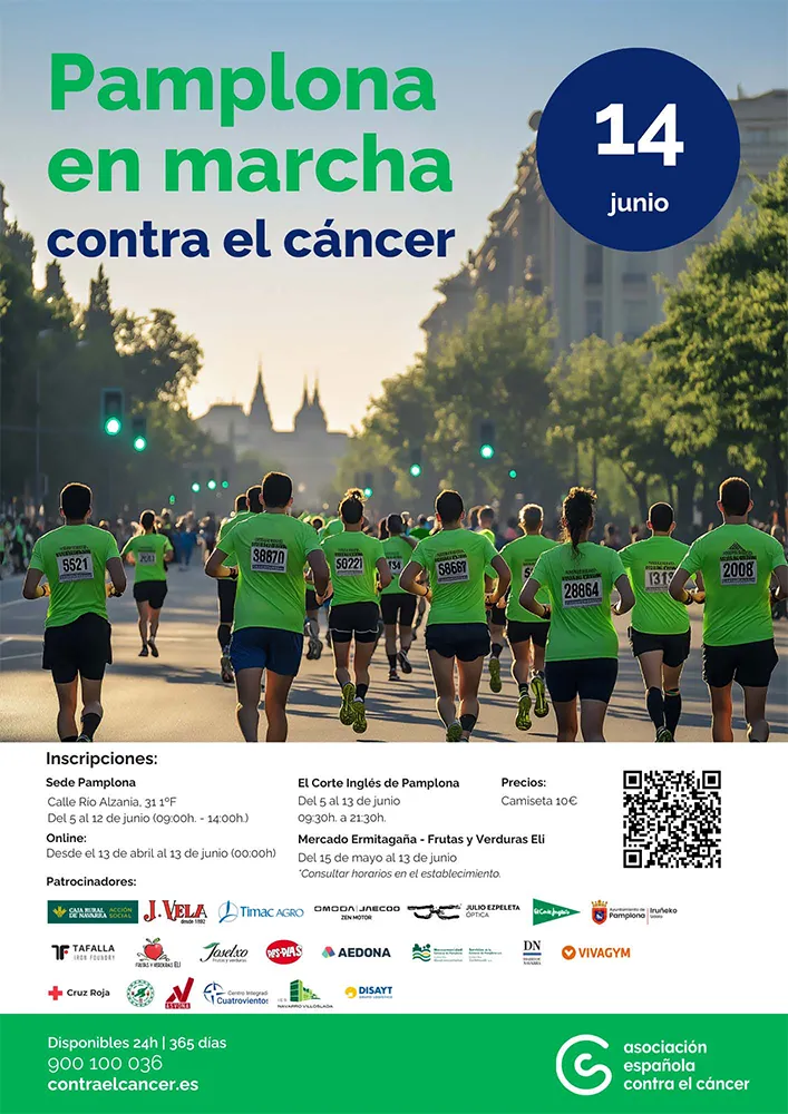 Cartel de Pamplona contra el cáncer 2026