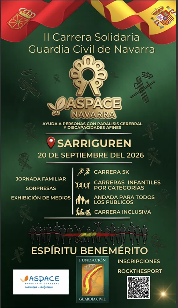 Cartel de Carrera solidaria Guardia Civil 2026