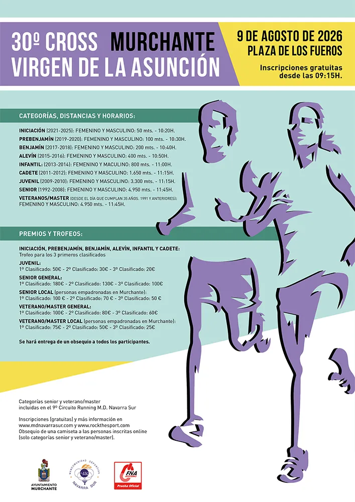 Cartel de Cross Virgen de la Asunción Murchante 2026
