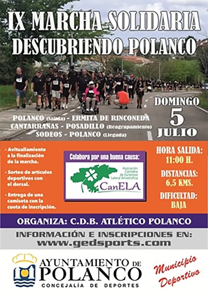 Cartel de Marcha solidaria descubriendo Polanco 2026