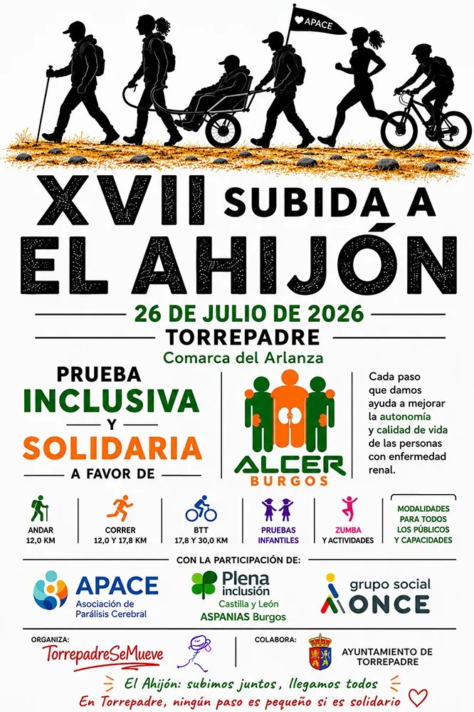 Cartel de Subida a El Ahijón 2026