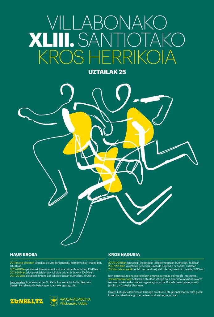 Cartel de Villabonako Santiotako kros herrikoia 2026