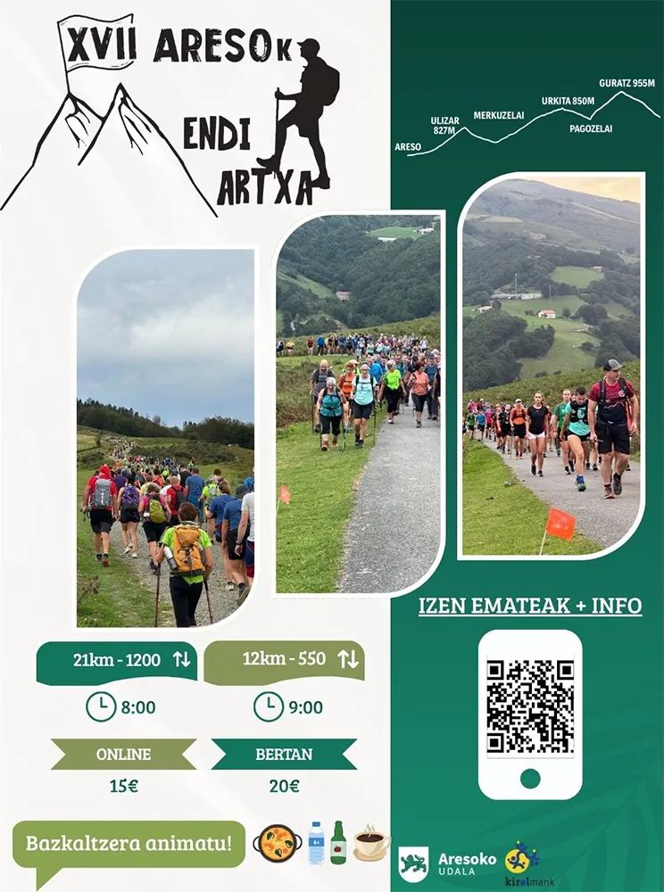 Cartel de Aresoko mendi martxa 2026