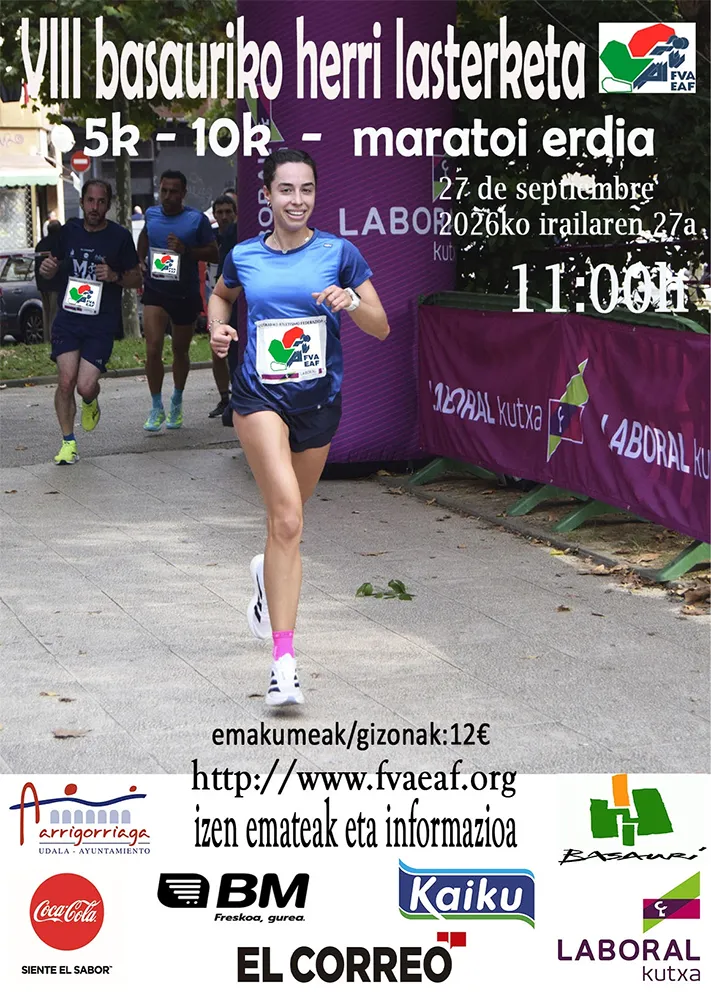 Cartel de Basauriko herri lasterketa 2026