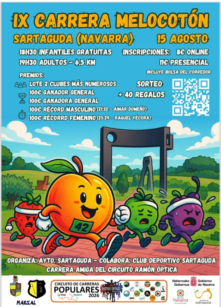 Cartel de Carrera Melocoton Sartaguda