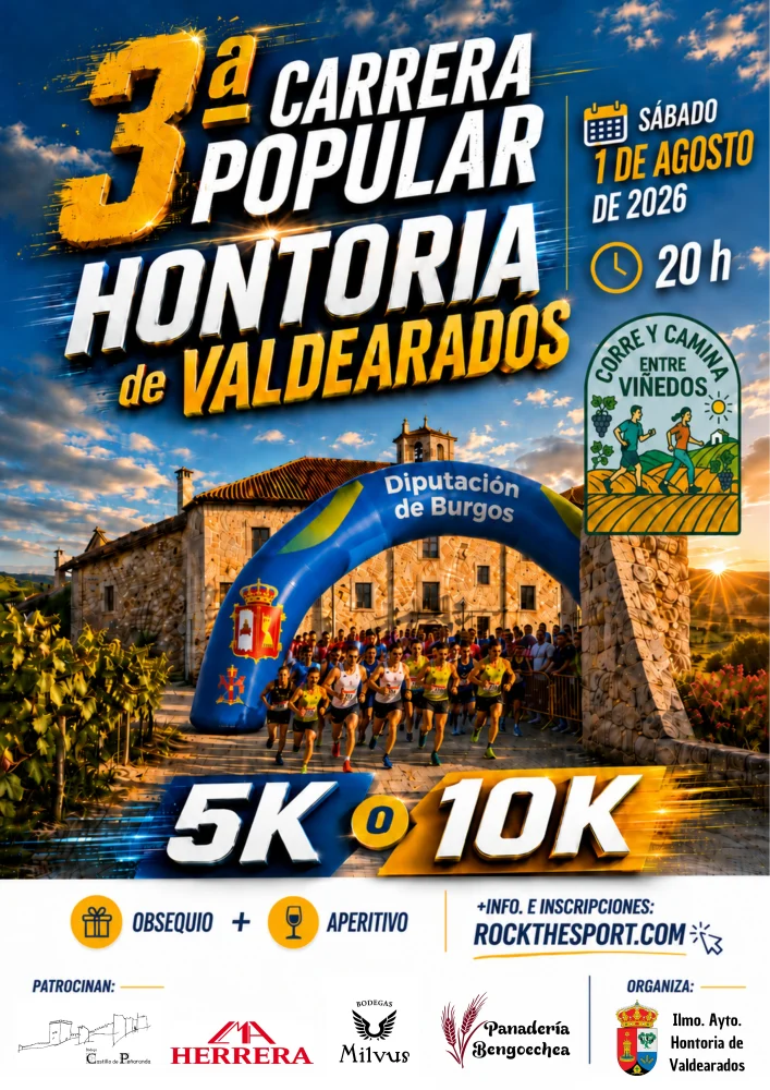 Cartel de Carrera Popular HONTORIA de VALDEARADOS