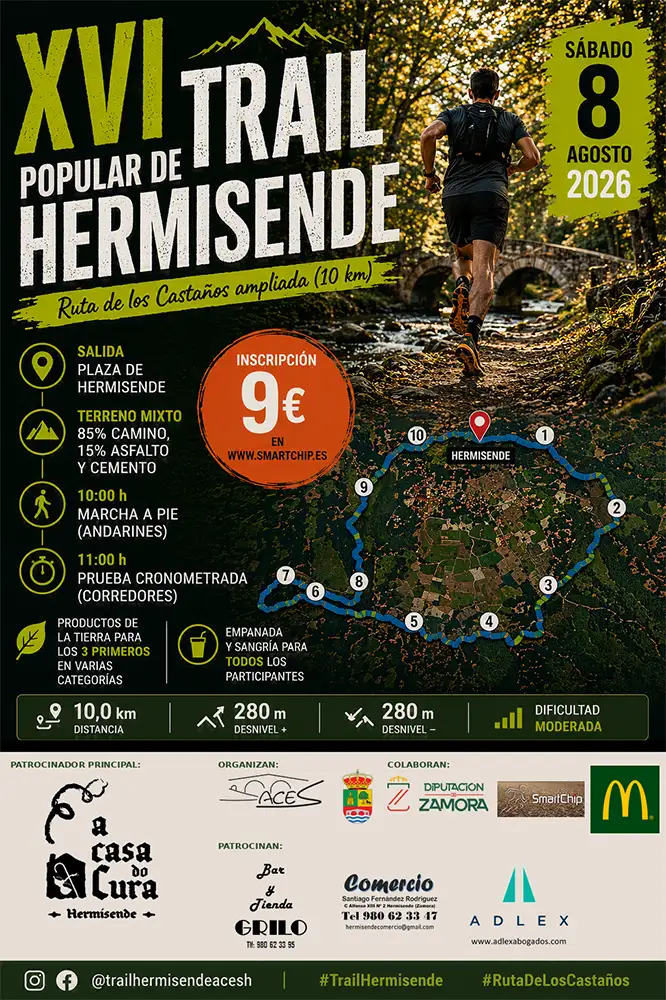 Cartel de Trail popular de Hermisende 2026