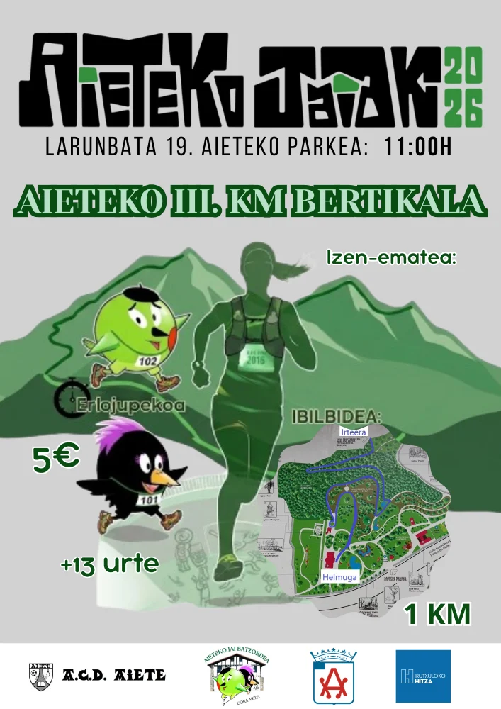 Cartel de Aieteko Iii. Km Bertikala