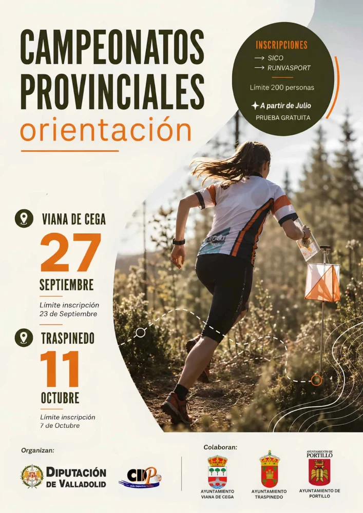 Cartel de Campeonato Provincial De Orientación 2026_Viana De Cega