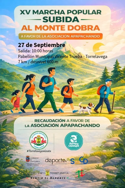 Cartel de Marcha Popular subida al monte Dobra