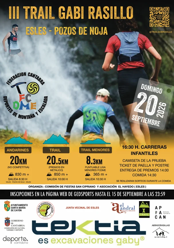 Cartel de Trail Gabi Rasillo Esles - Pozos de Noja
