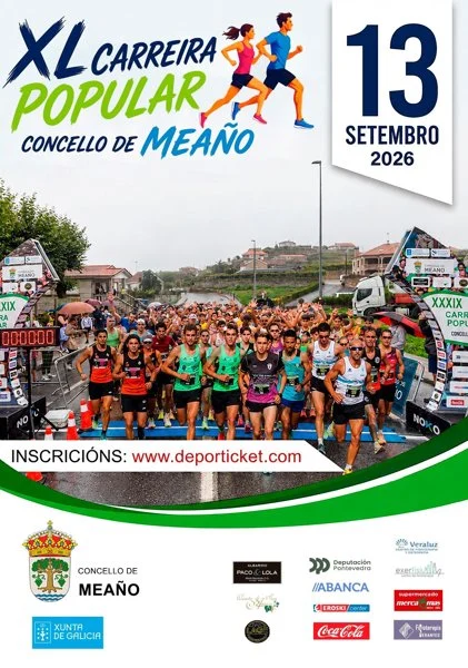 Cartel de XL Carrera Popular Concello de Meaño