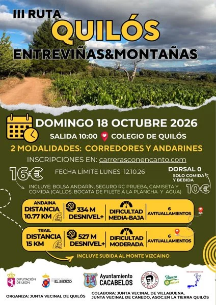Cartel de Ruta Quilós Entreviñas y Montañas