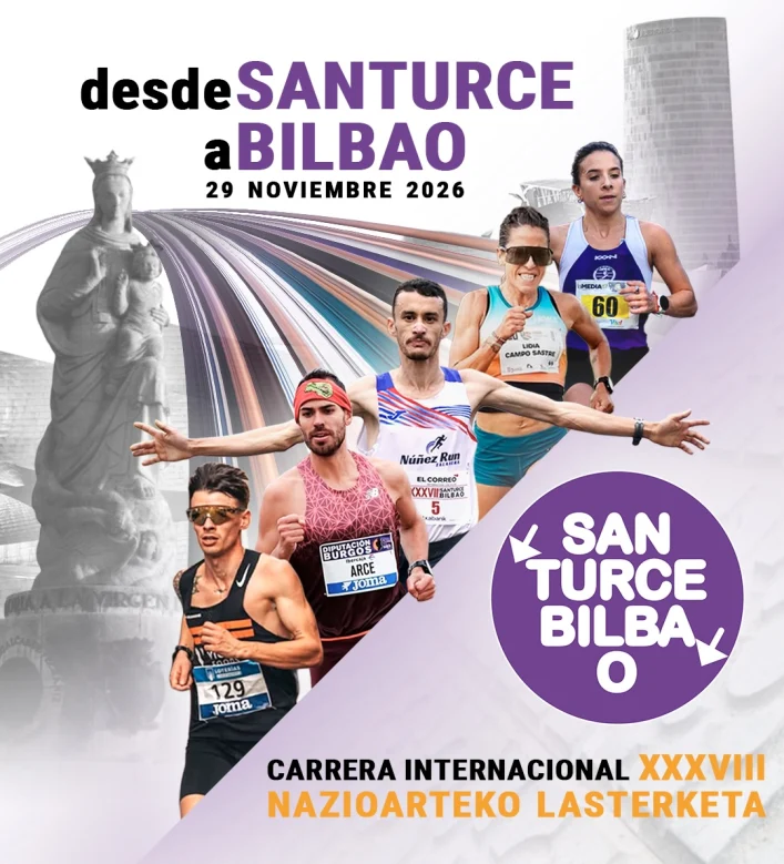 Cartel de Desde Santurce a Bilbao Carrera Internacional