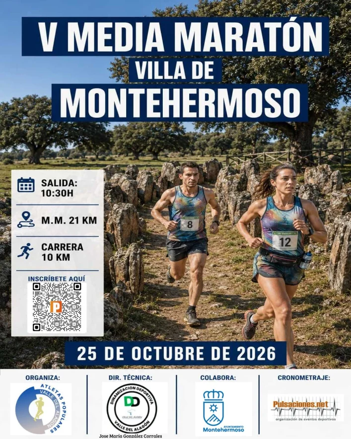 Cartel de Media Maratón Villa de Montehermoso