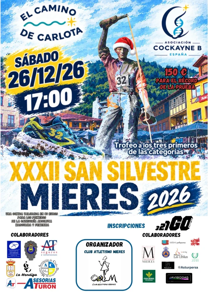 Cartel de San Silvestre Villa de Mieres