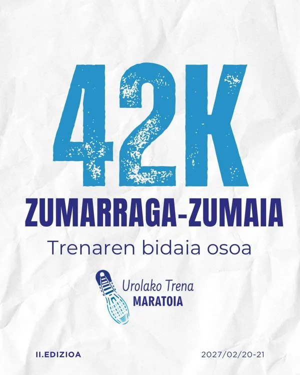 Cartel de Urolako Trena Maratoia 42K Zumarraga-Zumaia