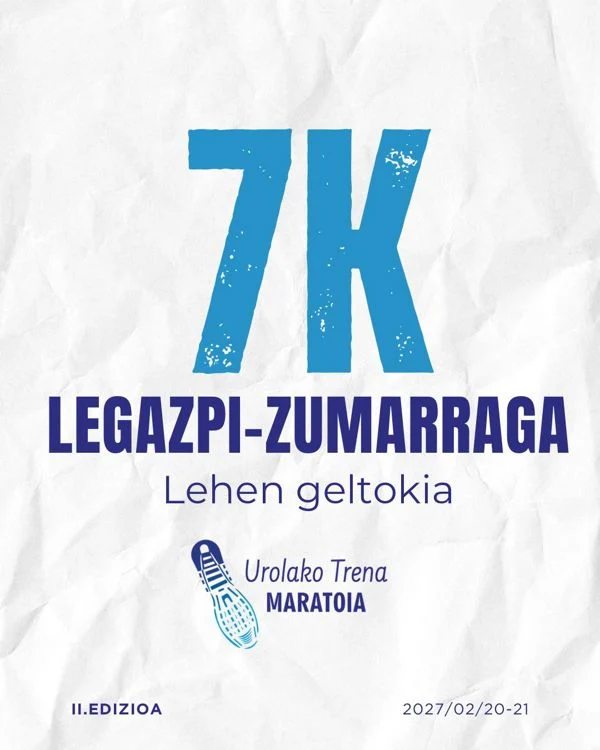 Cartel de Urolako Trena Maratoia 7K Legazpi-Zumarraga